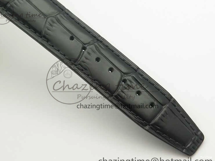 MIROTIME 0523 Affordable Portofino IW356501 SS V3 MK 1:1 Best Edition White Dial Gold Markers On Black Leather Strap MIYOTA 7196